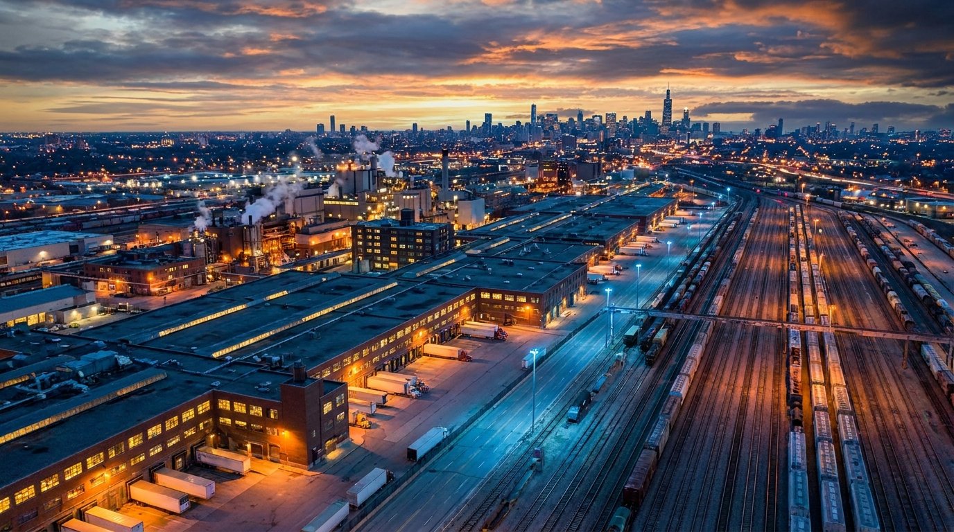 North American industrial skyline representing GlobalSDO's North America region programs